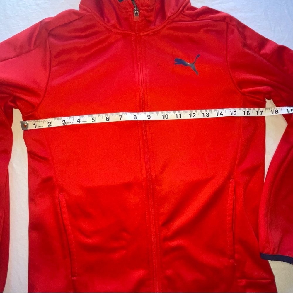 PUMA Boys Medium 10/12 Red Zip Up Track Jacket - Picture 5 of 14